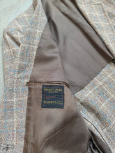 Load image into Gallery viewer, 70s Vintage Neutral Blue Plaid Tweed Sport Coat (M/L)