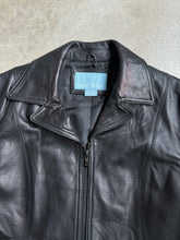 Load image into Gallery viewer, Nine West Black Leather Zip-Up Jacket (XL)