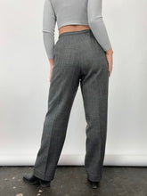 Load image into Gallery viewer, 90s Vintage Larry Levine Marled Grey Trousers (W32")