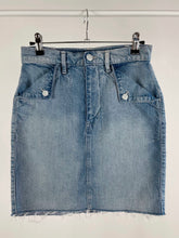 Load image into Gallery viewer, Gap High Waisted Denim Mini Skirt (W26")