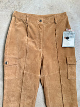 Load image into Gallery viewer, Y2K Massini Tan Suede Leather Cargo Pants (Waist 28”)