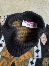 Load image into Gallery viewer, 80s Vintage Clifton Place Southwestern Knit Mock Neck Sweater (L)