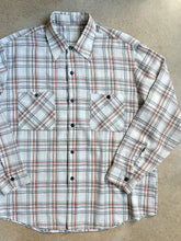 Load image into Gallery viewer, Vintage White Plaid Lightweight Button-Up Shirt (XXL)