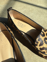 Load image into Gallery viewer, Franco Sarto Leopard Pony-Hair Loafers (US 8.5)
