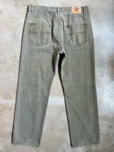 Load image into Gallery viewer, Members Property Washed Green Khaki Straight Leg Jeans (W38")
