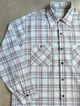 Load image into Gallery viewer, Vintage White Plaid Lightweight Button-Up Shirt (XXL)