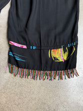 Load image into Gallery viewer, 90s Vintage Paradiso Black Beaded Ankle Crop Pants (XL)