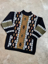 Load image into Gallery viewer, 80s Vintage Clifton Place Southwestern Knit Mock Neck Sweater (L)