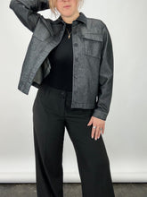Load image into Gallery viewer, Charcoal Denim Utility Jacket (L)