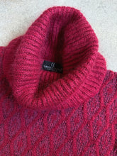 Load image into Gallery viewer, Vintage Carole Little Magenta Mohair Turtleneck Sweater (L)