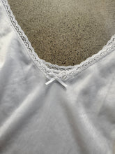 Load image into Gallery viewer, Vintage Vanity Fair White Lace Trim Nylon Camisole (L)