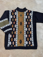 Load image into Gallery viewer, 80s Vintage Clifton Place Southwestern Knit Mock Neck Sweater (L)
