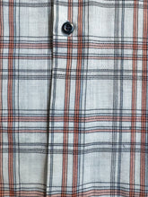 Load image into Gallery viewer, Vintage White Plaid Lightweight Button-Up Shirt (XXL)
