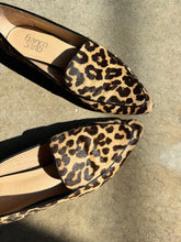 Load image into Gallery viewer, Franco Sarto Leopard Pony-Hair Loafers (US 8.5)