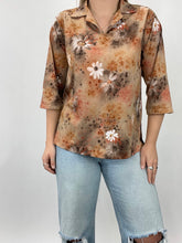 Load image into Gallery viewer, Vintage Handmade Burnt Orange Floral Top (M/L)
