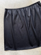 Load image into Gallery viewer, Vintage Vassarette Black Lace Trim Mini Slip Skirt | Medium