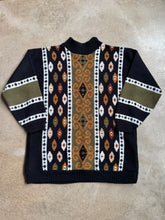 Load image into Gallery viewer, 80s Vintage Clifton Place Southwestern Knit Mock Neck Sweater (L)
