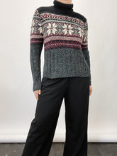 Load image into Gallery viewer, 90s Vintage Kathy Ireland Fair Isle Turtleneck Sweater (M)