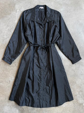 Load image into Gallery viewer, 80s Vintage Braefair Black Lightweight Trench Rain Coat (L)