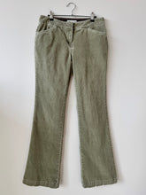 Load image into Gallery viewer, Y2K Tommy Jeans Washed Green Corduroy Low Rise Flare Pants (S)