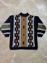 Load image into Gallery viewer, 80s Vintage Clifton Place Southwestern Knit Mock Neck Sweater (L)