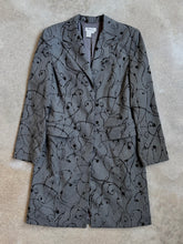 Load image into Gallery viewer, 90s Vintage Grey Floral Vine Patterned Longline Tailored Jacket (M/L)