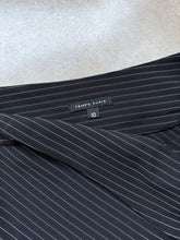 Load image into Gallery viewer, Y2K Tempo Paris Black Pinstripe Drop-Waist Pleated Mini Skirt | Medium