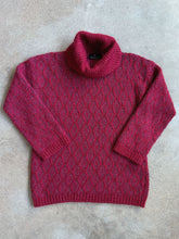 Load image into Gallery viewer, Vintage Carole Little Magenta Mohair Turtleneck Sweater (L)