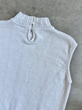 Load image into Gallery viewer, 80s Vintage Russ White Cotton-Ramie Knit Mock Neck Vest Top (L)
