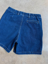 Load image into Gallery viewer, 90s Vintage Dark Wash Denim Shorts (W28”)