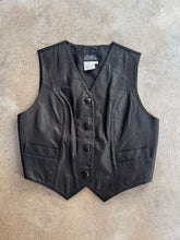 Load image into Gallery viewer, Vintage Boutique Europa Black Leather Vest (L)
