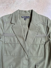 Load image into Gallery viewer, Elizabeth & James Green Belted Cotton Utility Jacket (S)