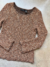 Load image into Gallery viewer, Vintage Dana Buchman Marled Brown Cotton & Wool Knit Scoop Neck Sweater | Medium