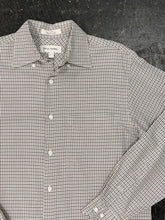 Load image into Gallery viewer, Nordstrom Neutral Houndstooth Cotton Button Down Shirt (S)