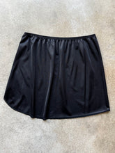 Load image into Gallery viewer, Vintage Vassarette Black Lace Trim Mini Slip Skirt | Medium