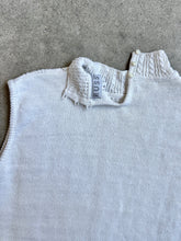 Load image into Gallery viewer, 80s Vintage Russ White Cotton-Ramie Knit Mock Neck Vest Top (L)