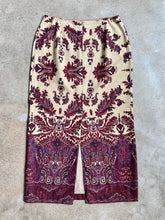 Load image into Gallery viewer, 90s Vintage Norton McNaughton Paisley Print Linen-Blend Maxi Skirt (W30”)