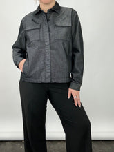 Load image into Gallery viewer, Charcoal Denim Utility Jacket (L)