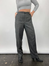 Load image into Gallery viewer, 90s Vintage Larry Levine Marled Grey Trousers (W32")