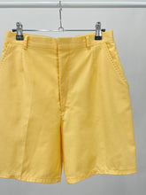 Load image into Gallery viewer, Vintage Yellow High Waisted Tailored Shorts (W27")