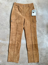Load image into Gallery viewer, Y2K Massini Tan Suede Leather Cargo Pants (Waist 28”)