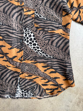 Load image into Gallery viewer, Vintage Robert Stock Animal Print Silk Button-Up Shirt (S)