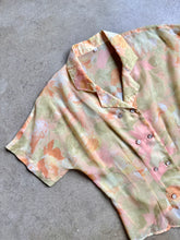 Load image into Gallery viewer, Vintage Sheer Floral Short Sleeve Blouse | Medium