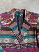 Load image into Gallery viewer, 80s Vintage Town & Travel Multi-Pattern Western Blazer (M)