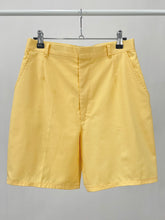Load image into Gallery viewer, Vintage Yellow High Waisted Tailored Shorts (W27")
