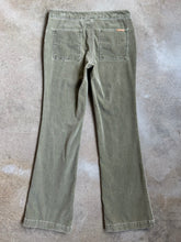 Load image into Gallery viewer, Y2K Tommy Jeans Washed Green Corduroy Low Rise Flare Pants (S)