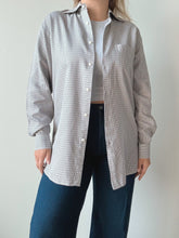Load image into Gallery viewer, Nordstrom Neutral Houndstooth Cotton Button Down Shirt (S)
