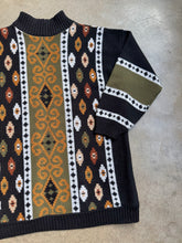Load image into Gallery viewer, 80s Vintage Clifton Place Southwestern Knit Mock Neck Sweater (L)