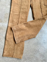 Load image into Gallery viewer, Y2K Massini Tan Suede Leather Cargo Pants (Waist 28”)