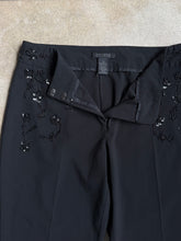 Load image into Gallery viewer, Y2K The Limited Black Floral Beaded Flare Pants (W31”)